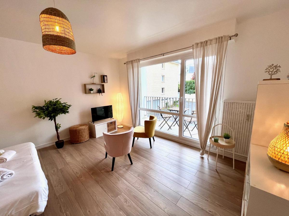 Nihal, Studio Proche Zenith Avec Parking Et Balcon Caen Exterior foto